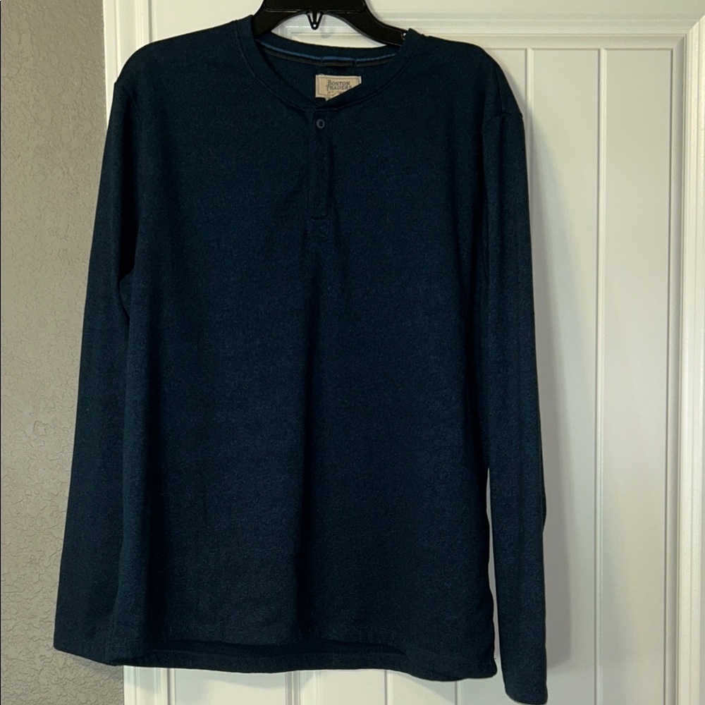 Men's Navy Blue Boston Traders Longsleeve Shirt